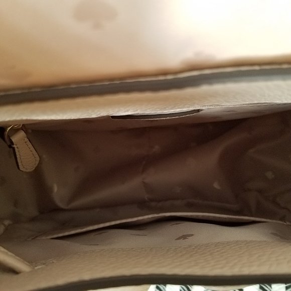 Kate Spade Leila Warm Beige White Backpack Medium - Picture 10 of 11